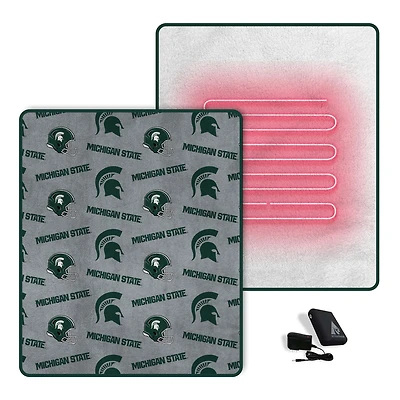Pegasus  Michigan State Spartans Scattered Logos 60" x 70" Heated Blanket