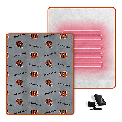 Pegasus  Cincinnati Bengals Scattered Logos 60" x 70" Heated Blanket