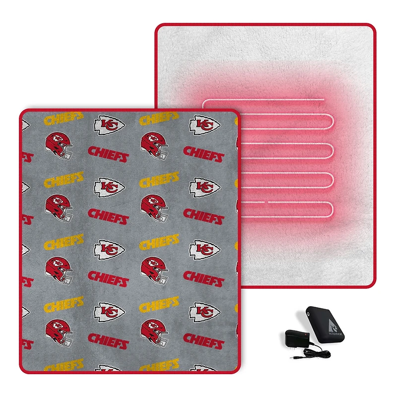 Pegasus Kansas City Chiefs Scattered Logos 60" x 70" Heated Blanket