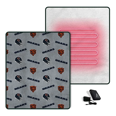 Pegasus  Chicago Bears Scattered Logos 60" x 70" Heated Blanket