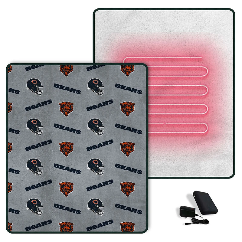 Pegasus Chicago Bears Scattered Logos 60" x 70" Heated Blanket