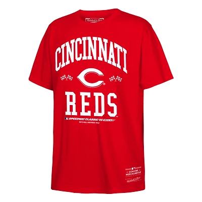 Youth Mitchell & Ness  Red Cincinnati Reds 2025 Speedway Classic T-Shirt