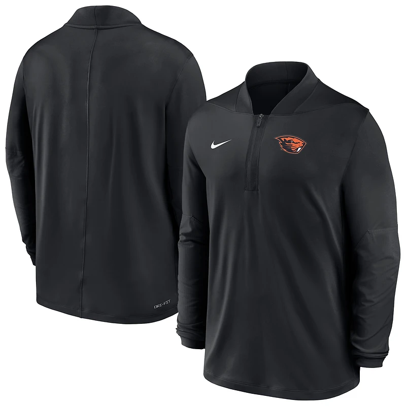 Men's Nike  Black Oregon State Beavers Dri-FIT Half-Zip Pullover