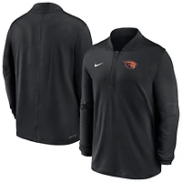 Men's Nike  Black Oregon State Beavers Dri-FIT Half-Zip Pullover