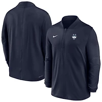 Men's Nike  Navy UConn Huskies Dri-FIT Half-Zip Pullover