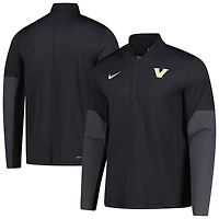 Men's Nike  Black Vanderbilt Commodores Dri-FIT Half-Zip Pullover