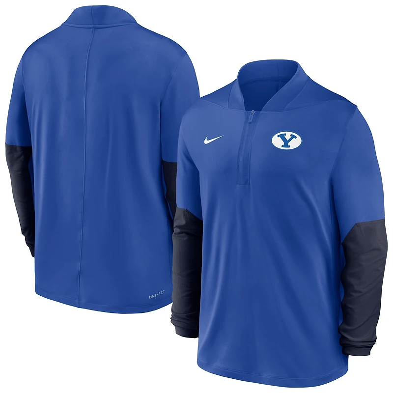 Men's Nike  Royal BYU Cougars Dri-FIT Half-Zip Pullover