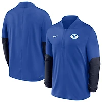 Men's Nike  Royal BYU Cougars Dri-FIT Half-Zip Pullover