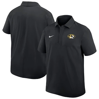 Men's Nike Black Missouri Tigers Woven Dri-FIT Polo