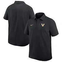 Men's Nike Black Vanderbilt Commodores Woven Dri-FIT Polo