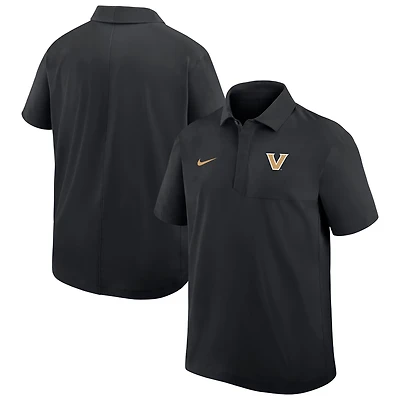 Men's Nike Black Vanderbilt Commodores Woven Dri-FIT Polo