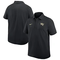 Men's Nike Black Wake Forest Demon Deacons Woven Polo