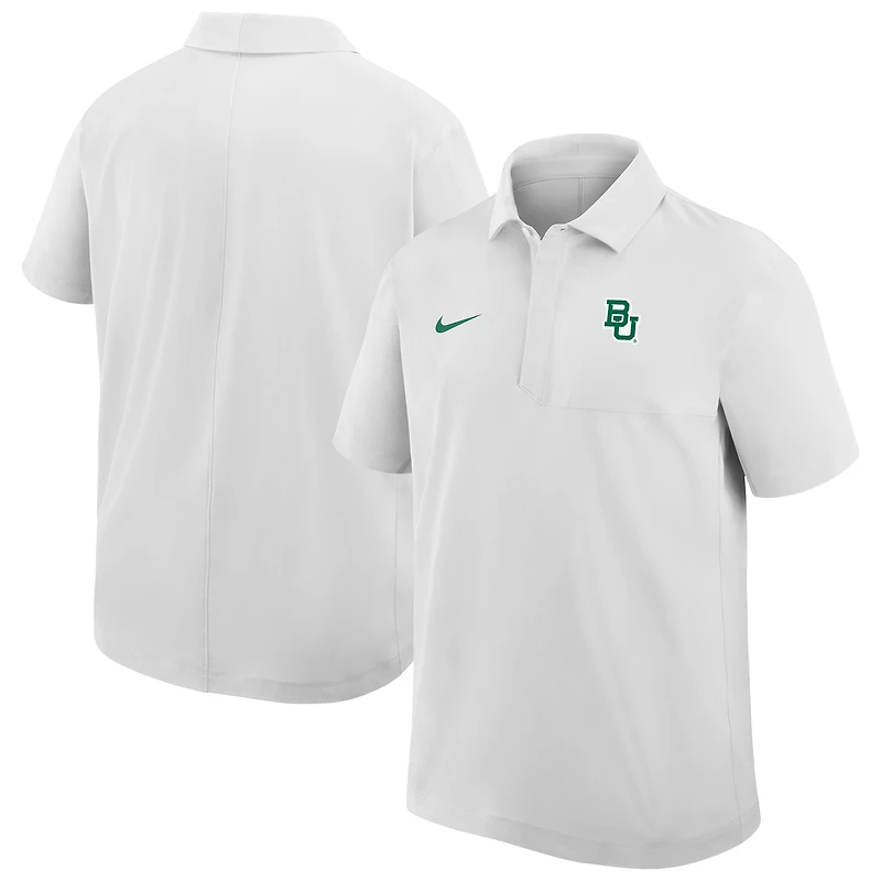 Men's Nike White Baylor Bears Woven Dri-FIT Polo