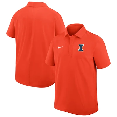 Men's Nike Orange Illinois Fighting Illini Woven Dri-FIT Polo