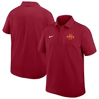 Men's Nike Cardinal Iowa State Cyclones Woven Dri-FIT Polo