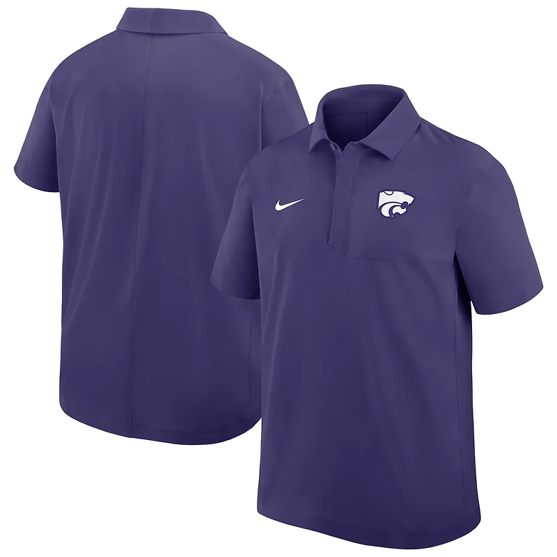 Men's Nike Purple Kansas State Wildcats Woven Dri-FIT Polo