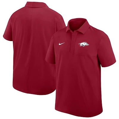 Men's Nike Cardinal Arkansas Razorbacks Woven Dri-FIT Polo