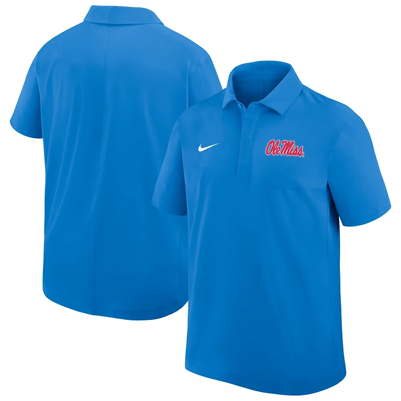Men's Nike Powder Blue Ole Miss Rebels Woven Dri-FIT Polo