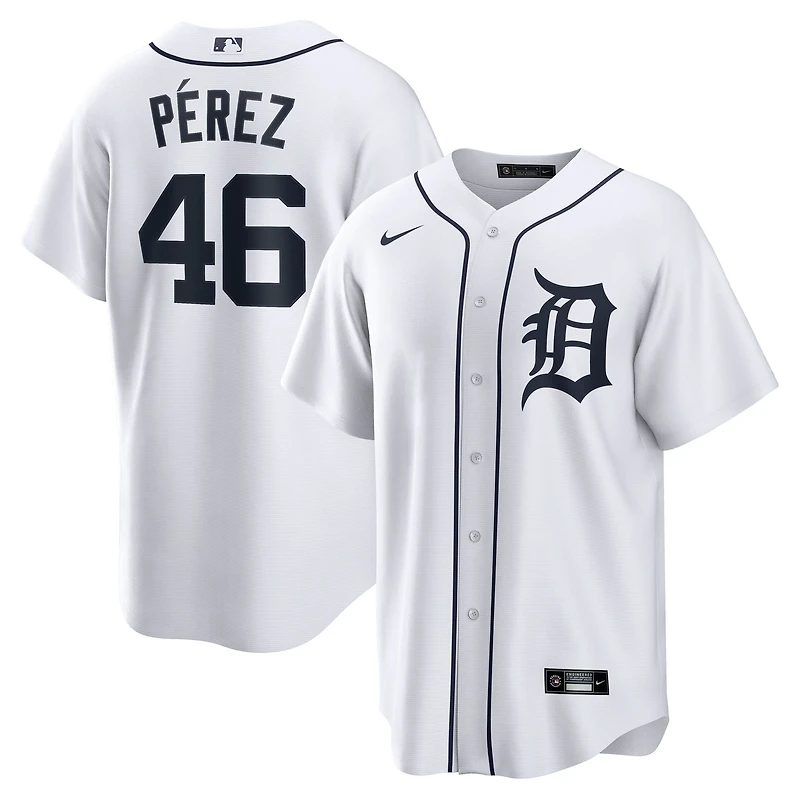 Men's Nike Wenceel Pérez White Detroit Tigers Home Replica Jersey