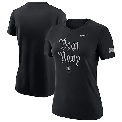 Women's Nike Black Army Black Knights Army 250 Collection Beat Navy T-Shirt