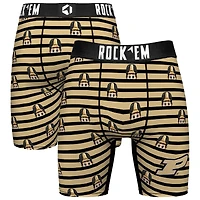 Men's Rock Em Socks Gold Purdue Boilermakers Mascot Stripes Boxer Briefs