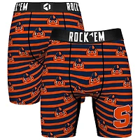 Men's Rock Em Socks Orange Syracuse Orange Mascot Stripes Boxer Briefs