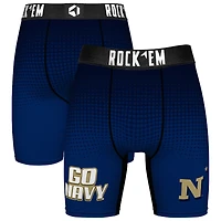 Men's Rock Em Socks Navy Navy Midshipmen Slogan Boxer Briefs