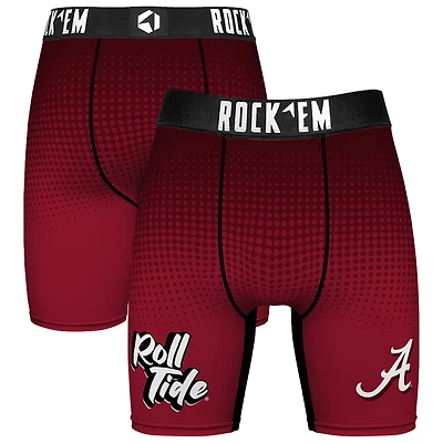 Men's Rock Em Socks Crimson Alabama Crimson Tide Slogan Boxer Briefs