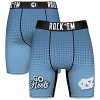 Men's Rock Em Socks Carolina Blue North Carolina Tar Heels Slogan Boxer Briefs