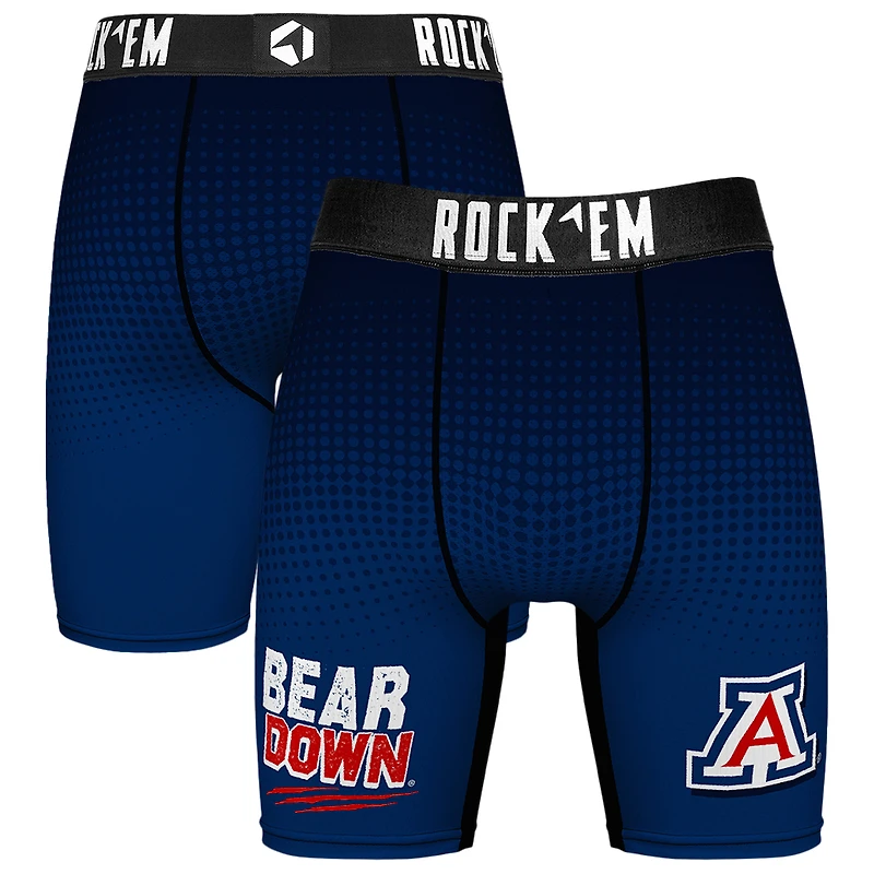Men's Rock Em Socks Blue Arizona Wildcats Slogan Boxer Briefs