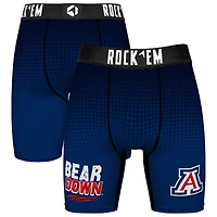 Men's Rock Em Socks Blue Arizona Wildcats Slogan Boxer Briefs