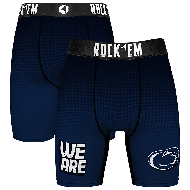 Men's Rock Em Socks Navy Penn State Nittany Lions Slogan Boxer Briefs