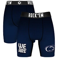 Men's Rock Em Socks Navy Penn State Nittany Lions Slogan Boxer Briefs