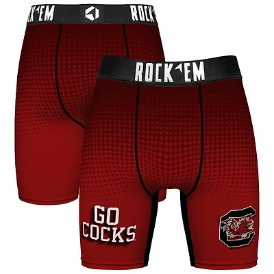 Men's Rock Em Socks Garnet South Carolina Gamecocks Slogan Boxer Briefs