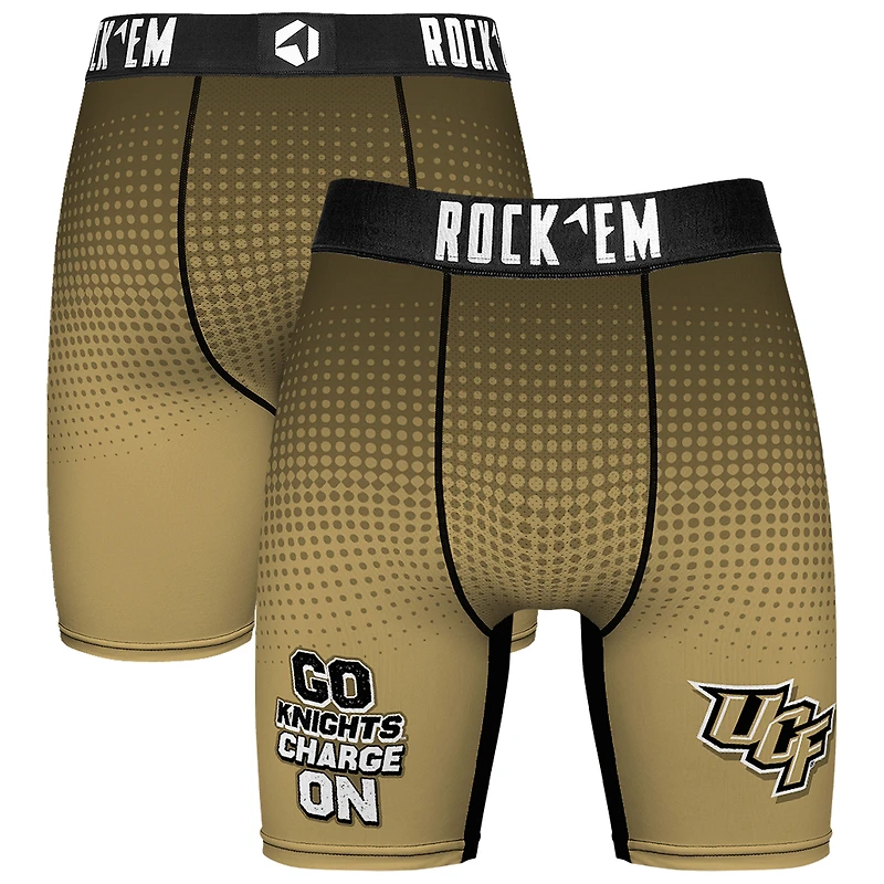 Men's Rock Em Socks Gold UCF Knights Slogan Boxer Briefs