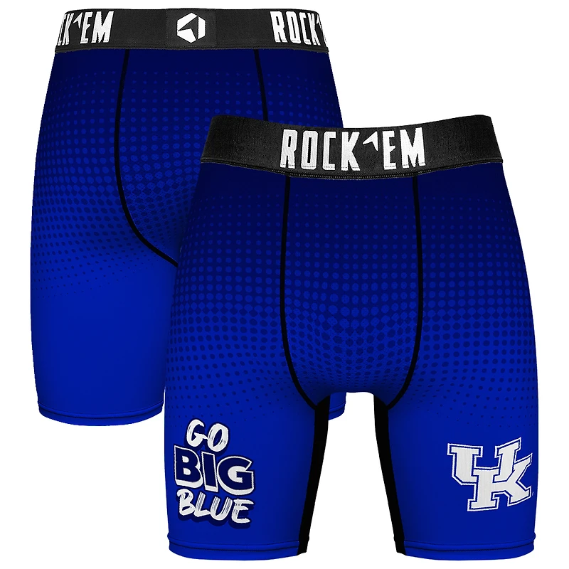 Men's Rock Em Socks Royal Kentucky Wildcats Slogan Boxer Briefs