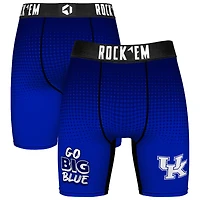 Men's Rock Em Socks Royal Kentucky Wildcats Slogan Boxer Briefs