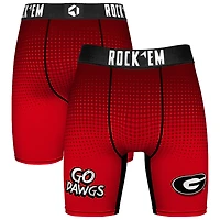 Men's Rock Em Socks Red Georgia Bulldogs Slogan Boxer Briefs