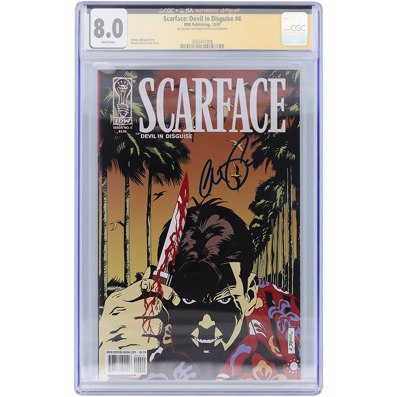 Al Pacino Autographed Scarface: Devil In Disguise #4 CGC Authenticated 8 Comic Book