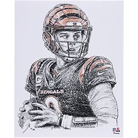 Joe Burrow Cincinnati Bengals Unsigned 16" x 20" Photo Print - Art & Signed by Jayce Hall - Limited Edition of 99