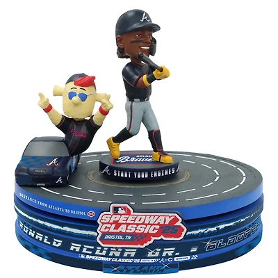 FOCO Ronald Acuna Jr. Atlanta Braves 2025 MLB Speedway Classic Racetrack Dual Spinner Bobblehead