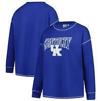 Women's Fanatics Royal Kentucky Wildcats Plus Contrast Stitch Sweatshirt