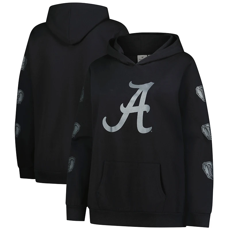Women's Fanatics Black Alabama Crimson Tide Plus Sleeve Hit Pullover Hoodie