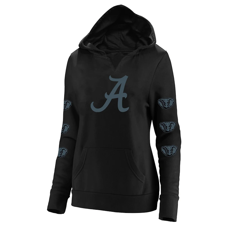 Women's Fanatics Black Alabama Crimson Tide Plus Sleeve Hit Pullover Hoodie