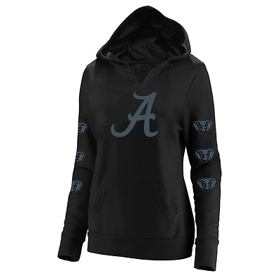 Women's Fanatics Black Alabama Crimson Tide Plus Sleeve Hit Pullover Hoodie