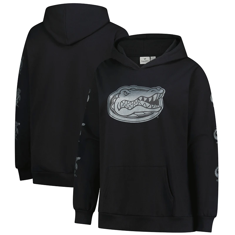 Women's Fanatics Black Florida Gators Plus Sleeve Hit Pullover Hoodie