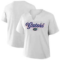 Women's Fanatics Gray Florida Gators Plus Winning Gear Notch Neck T-Shirt
