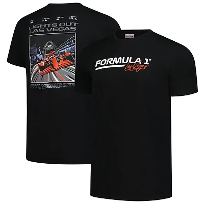 Men's Black Formula 1 2025 Las Vegas Grand Prix Lights Out T-Shirt