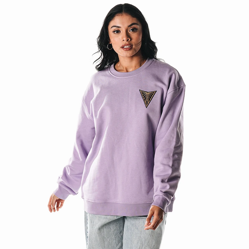 Women's The Wild Collective Violet Golden State Valkyries Wordmark Fleece Sweatshirt