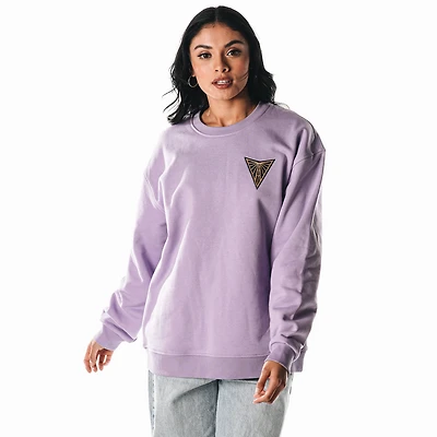 Women's The Wild Collective Violet Golden State Valkyries Wordmark Fleece Sweatshirt